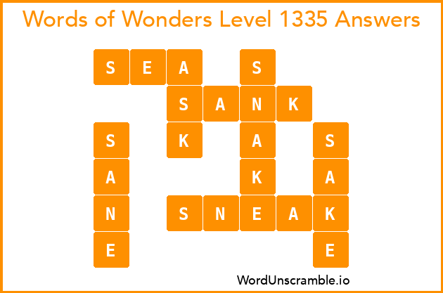 Words of Wonders Level 1335 Answers