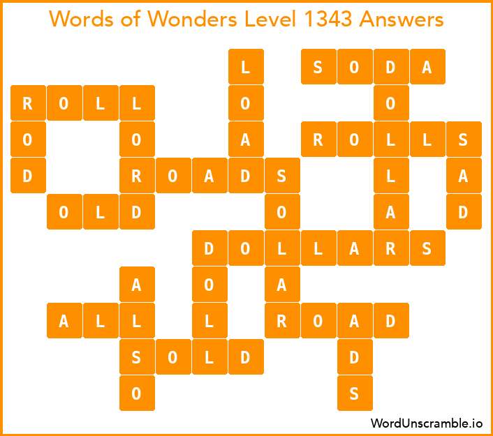 Words of Wonders Level 1343 Answers