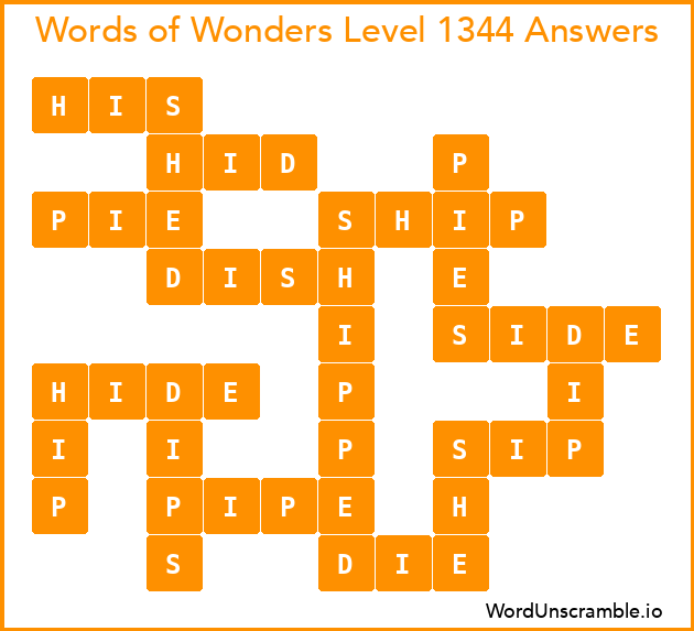 Words of Wonders Level 1344 Answers