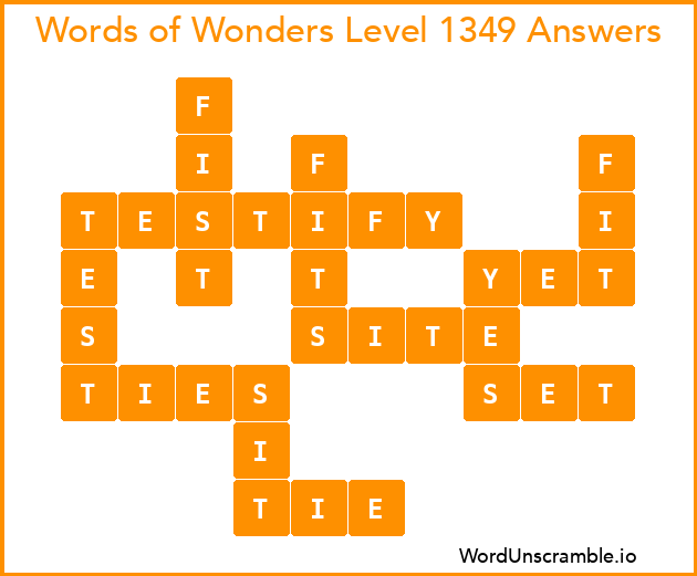 Words of Wonders Level 1349 Answers
