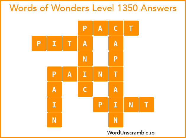 Words of Wonders Level 1350 Answers