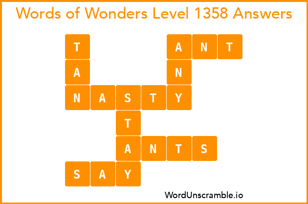 Words of Wonders Level 1358 Answers