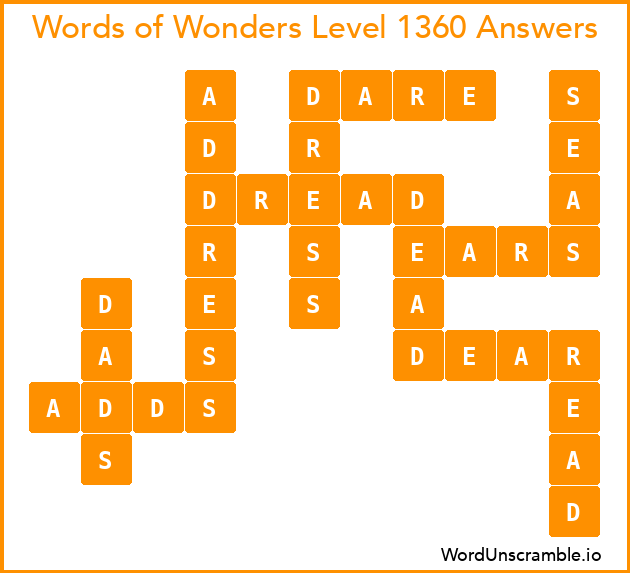 Words of Wonders Level 1360 Answers