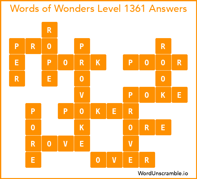 Words of Wonders Level 1361 Answers