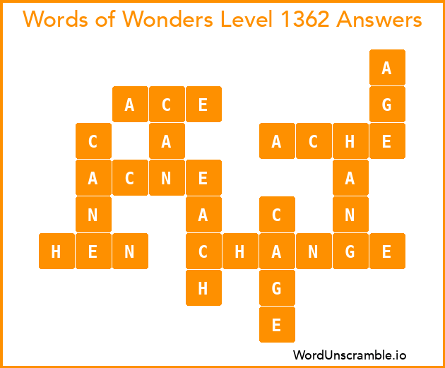 Words of Wonders Level 1362 Answers