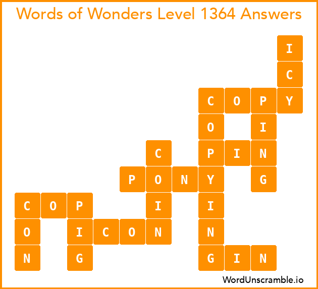 Words of Wonders Level 1364 Answers