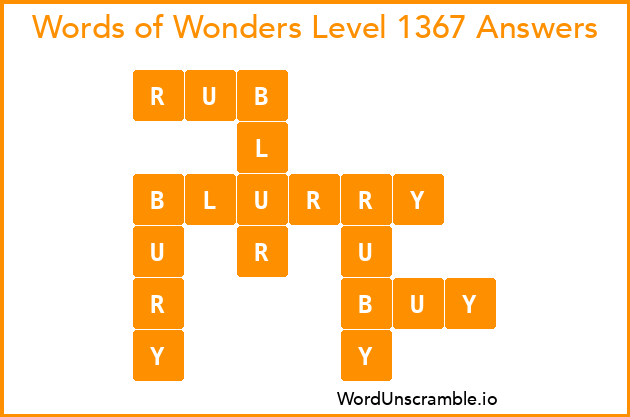 Words of Wonders Level 1367 Answers