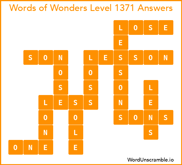 Words of Wonders Level 1371 Answers