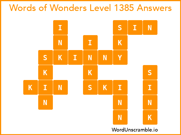 Words of Wonders Level 1385 Answers