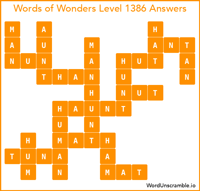 Words of Wonders Level 1386 Answers