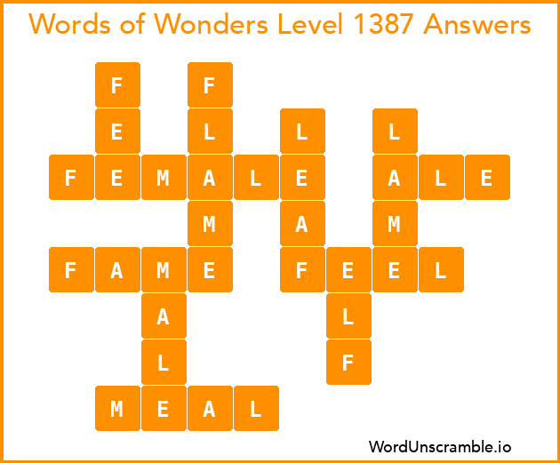 Words of Wonders Level 1387 Answers