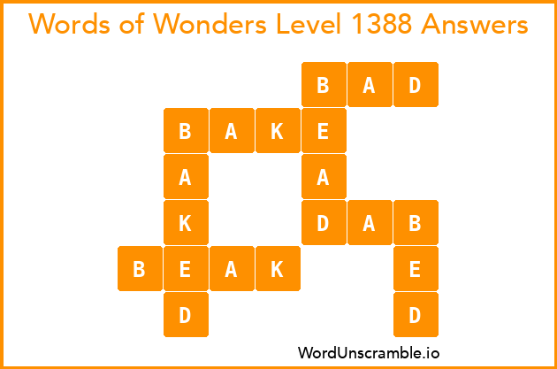 Words of Wonders Level 1388 Answers