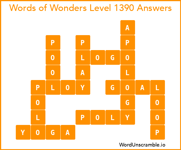 Words of Wonders Level 1390 Answers