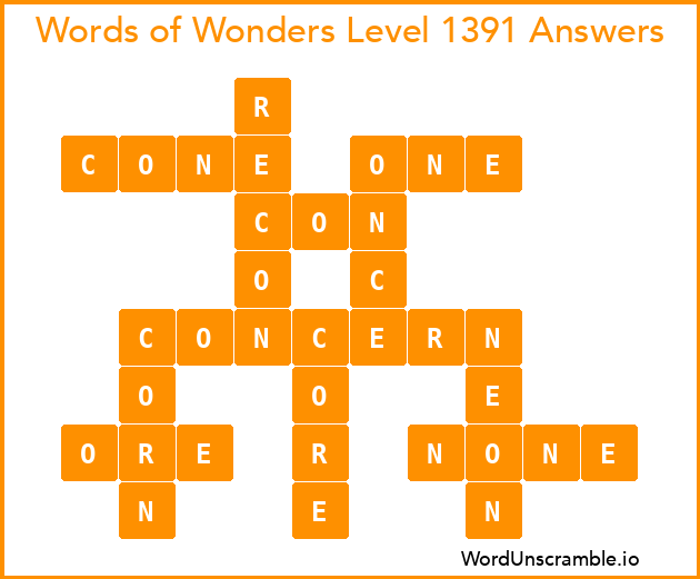 Words of Wonders Level 1391 Answers