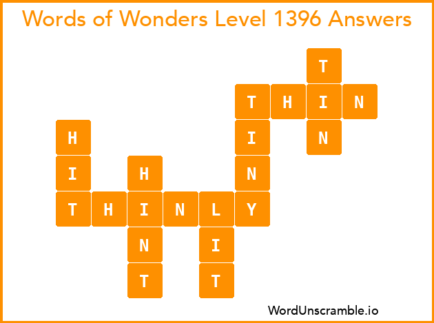 Words of Wonders Level 1396 Answers