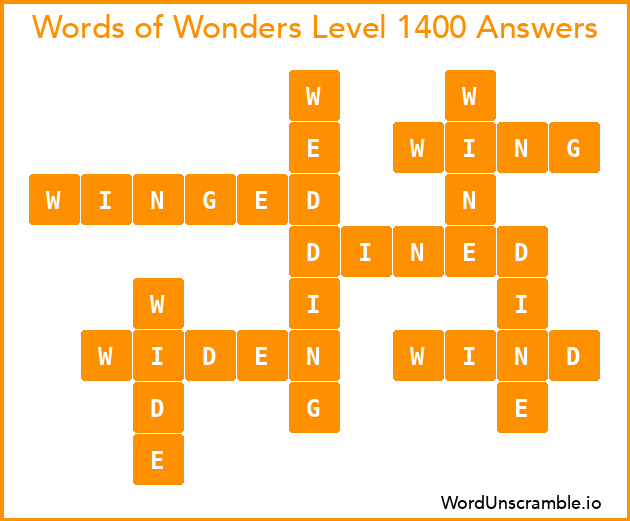 Words of Wonders Level 1400 Answers