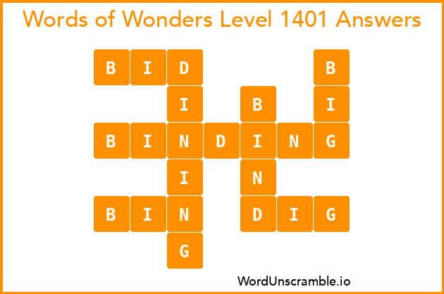 Words of Wonders Level 1401 Answers