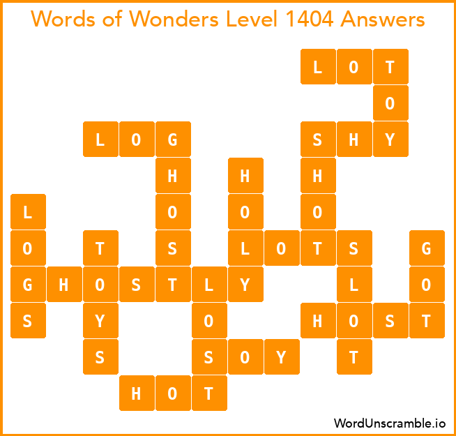 Words of Wonders Level 1404 Answers