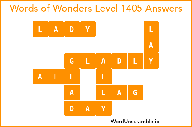 Words of Wonders Level 1405 Answers