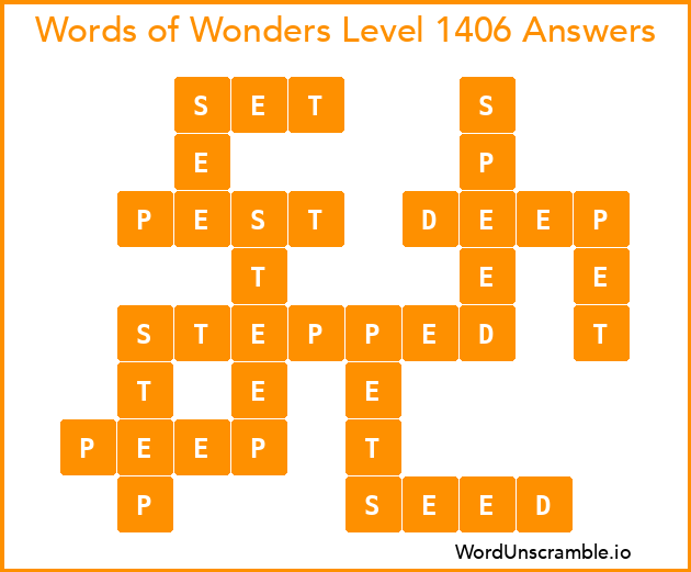 Words of Wonders Level 1406 Answers