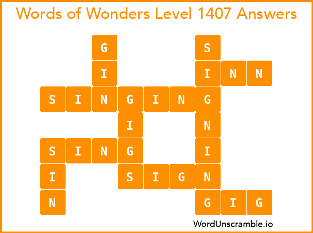 Words of Wonders Level 1407 Answers