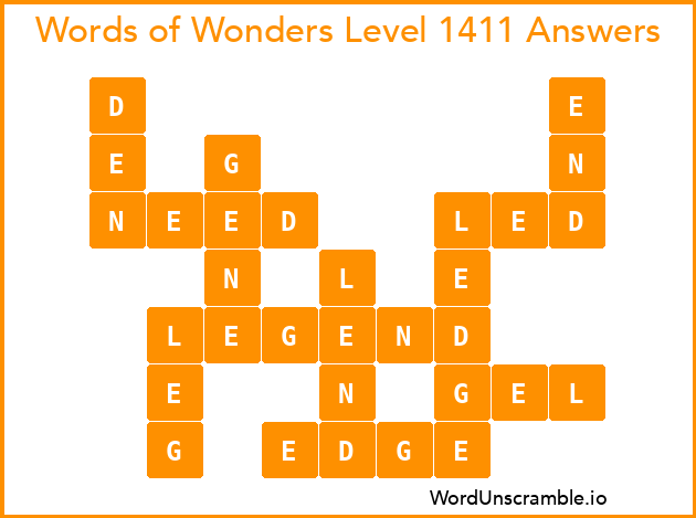 Words of Wonders Level 1411 Answers