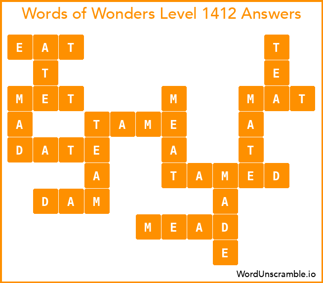Words of Wonders Level 1412 Answers