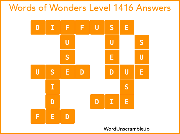 Words of Wonders Level 1416 Answers