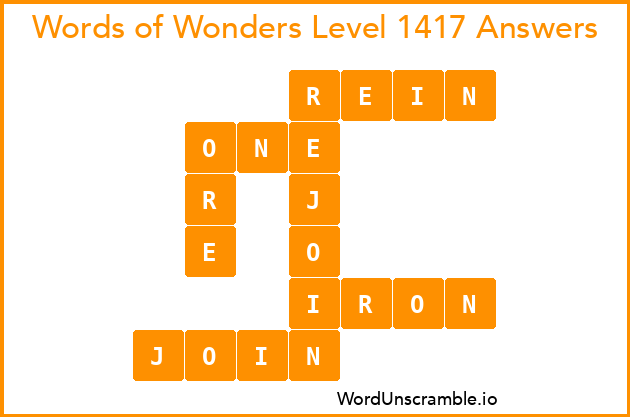 Words of Wonders Level 1417 Answers