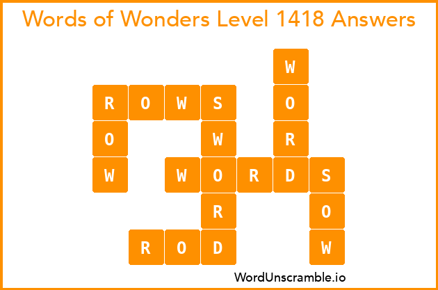 Words of Wonders Level 1418 Answers