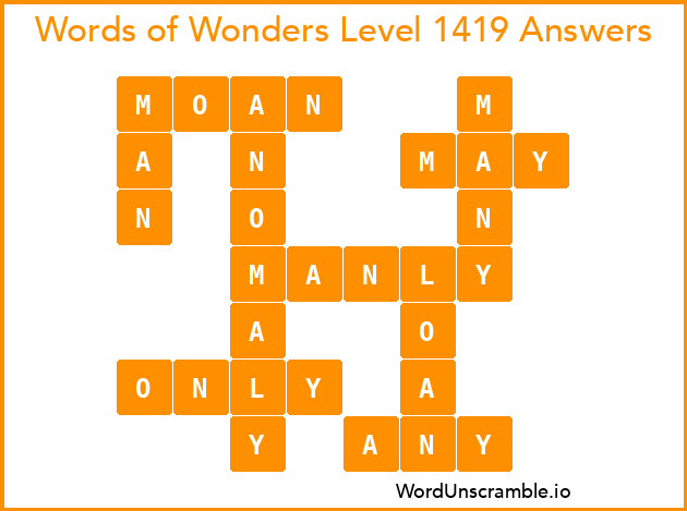 Words of Wonders Level 1419 Answers