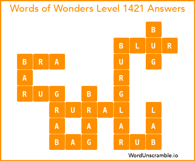 Words of Wonders Level 1421 Answers