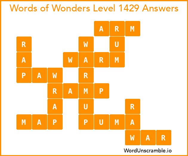 Words of Wonders Level 1429 Answers