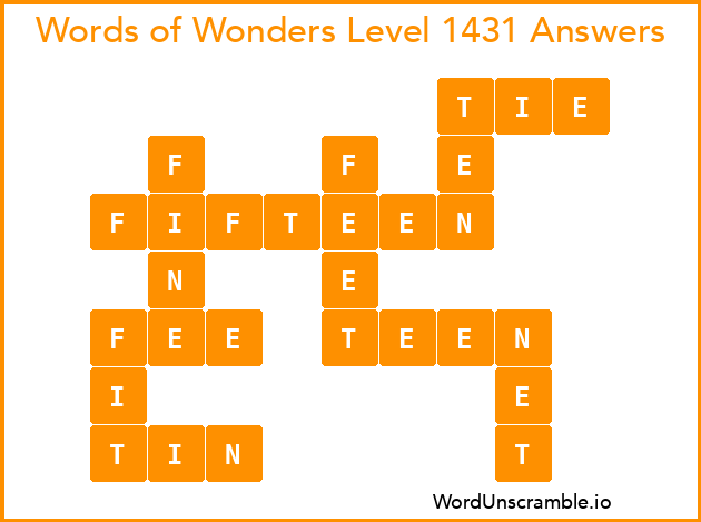Words of Wonders Level 1431 Answers