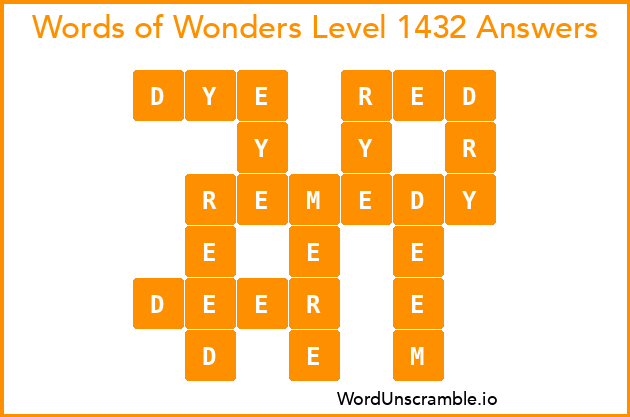 Words of Wonders Level 1432 Answers