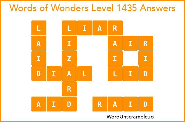 Words of Wonders Level 1435 Answers
