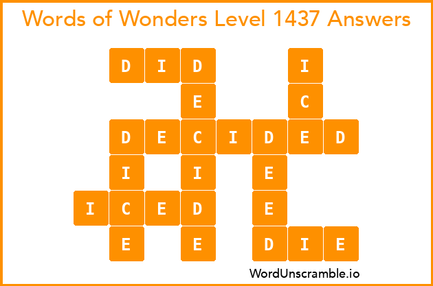 Words of Wonders Level 1437 Answers