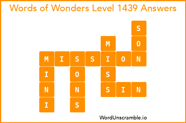 Words of Wonders Level 1439 Answers