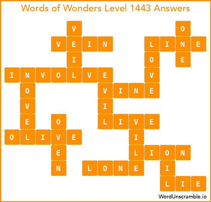 Words of Wonders Level 1443 Answers