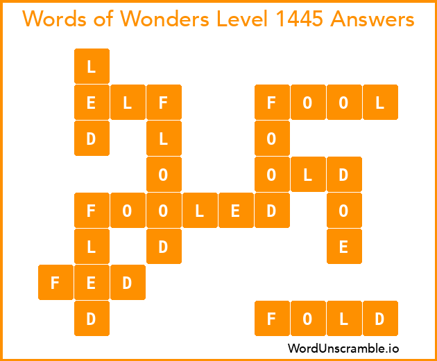 Words of Wonders Level 1445 Answers