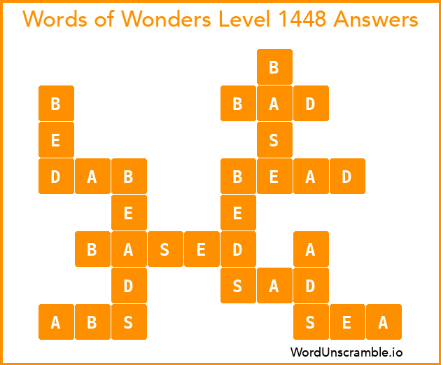 Words of Wonders Level 1448 Answers