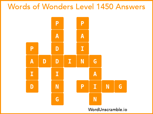 Words of Wonders Level 1450 Answers
