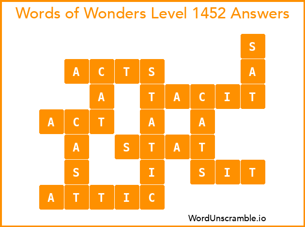 Words of Wonders Level 1452 Answers