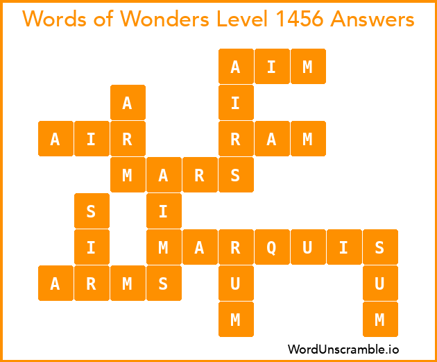 Words of Wonders Level 1456 Answers