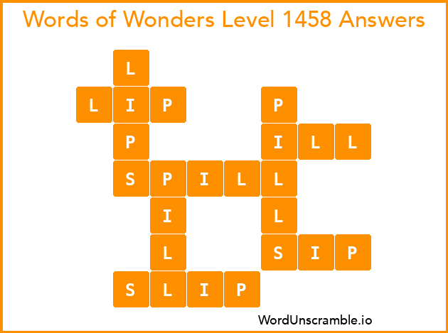 Words of Wonders Level 1458 Answers