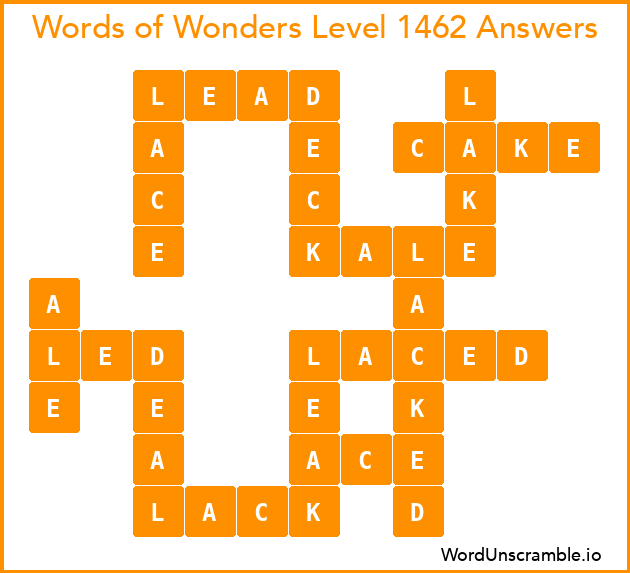Words of Wonders Level 1462 Answers