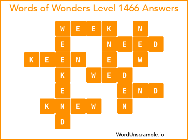 Words of Wonders Level 1466 Answers