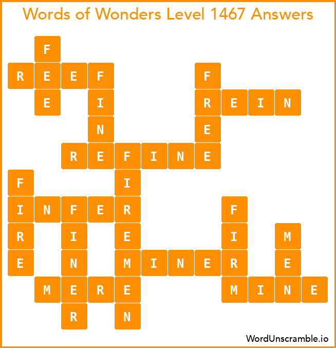 Words of Wonders Level 1467 Answers
