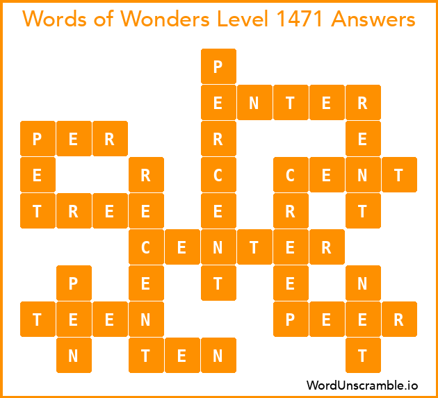 Words of Wonders Level 1471 Answers