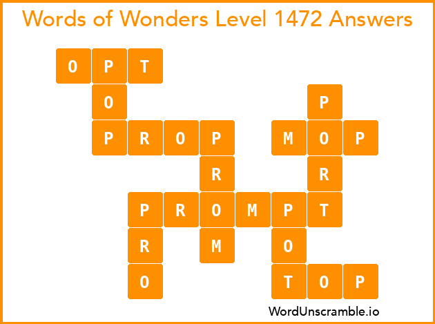 Words of Wonders Level 1472 Answers